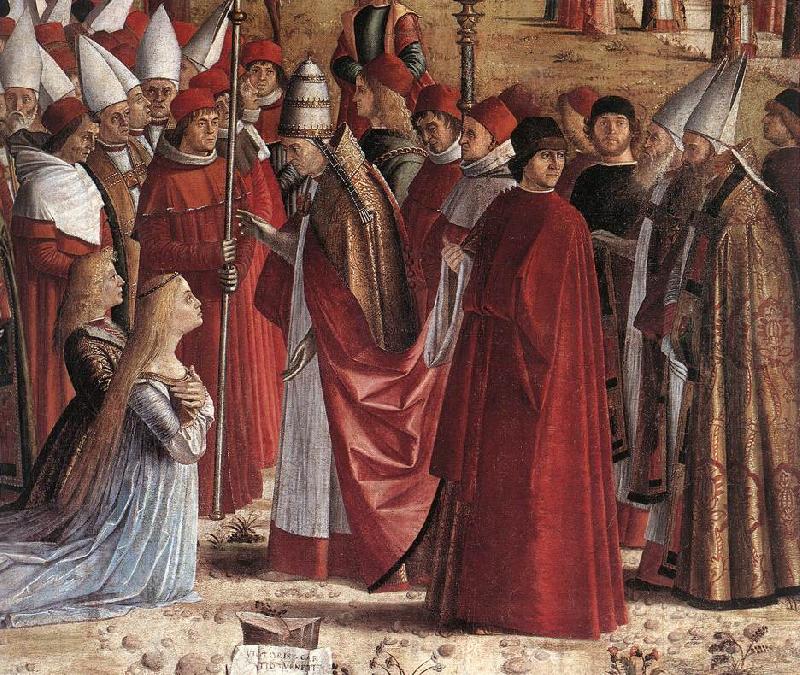 CARPACCIO, Vittore The Pilgrims Meet the Pope (detail) Spain oil painting art